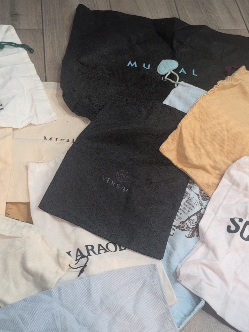 Bundle Of Dust Bags . Versace. Manolo Blahnik, Shutz..